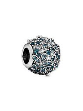 Elegant Blue and Silver Floral Charm